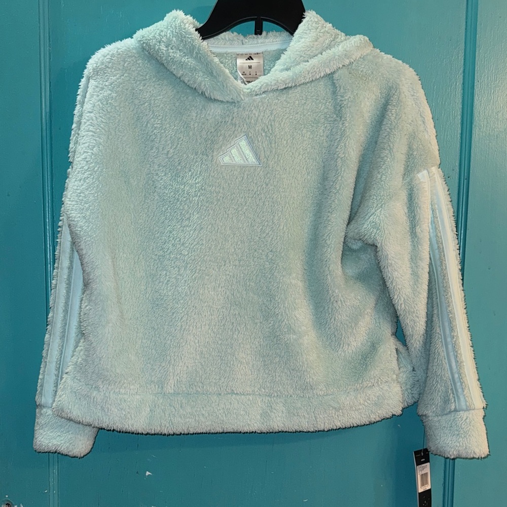 Adidas Kids Soft Blue Fleece Jacket